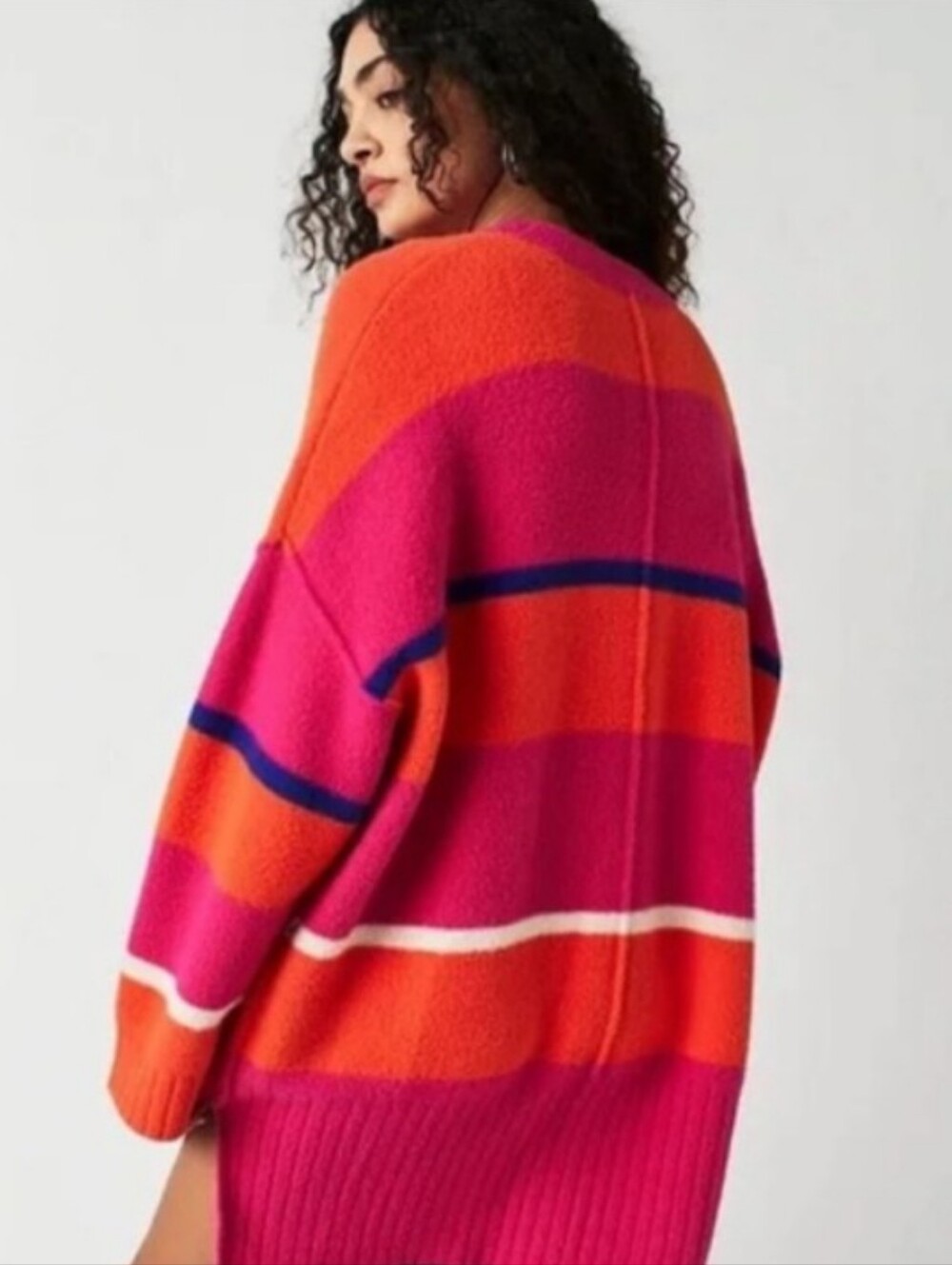 Free People Peaches Striped Tunic Sweater - Picture 2 of 10